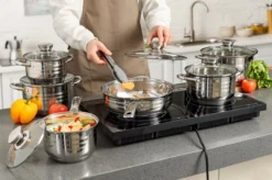 Swiss Pro + Pannenset - 12 Delig - RVS - Roestvrijstalen Kookgerei 18/10 -Keukengerei Winkel 1200x799 16