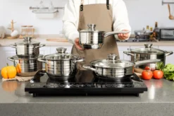 Swiss Pro + Pannenset - 12 Delig - RVS - Roestvrijstalen Kookgerei 18/10 -Keukengerei Winkel 1200x799 18