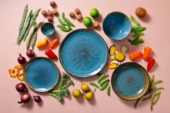 Palmer Bord Lotus 27.5 Cm Zwart Turquoise Stoneware 2 Stuk(s) -Keukengerei Winkel 1200x800 226