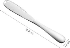 Merkloos Zilverkleurige 3-delige Botermessen Set - Roestvrijstaal - Messenset Voor De Boter - 3 X 20,8 X 1,6 Cm -Keukengerei Winkel 1200x815 8