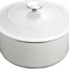MOA Gietijzeren Braadpan - Inhoud 5,7 Liter - 26CM - Rond - Alle Warmtebronnen - Ook Voor Inductie - Gewicht 5,8 Kg - Wit - C26W