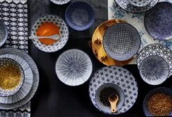 Tokyo Design Studio | Nippon Blue | Set Van 4 Borden Ø 25,7 Cm | Porselein -Keukengerei Winkel 1200x819 9