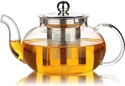 Glazen Theepot Met Filter (RVS) - 1.2 Liter - Thee Infuser – Borosilicaat – Anti-druppel Tuit -Keukengerei Winkel 1200x824 5