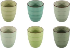 Studio Tavola Koffiemokken Zonder Oor Summer Green 34 Cl - 6 Stuks