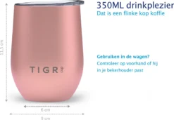 TIGR Cup - Drinkbeker - Thermosbeker - Koffie En Thee - 350ml - Rosé Goud -Keukengerei Winkel 1200x833 3