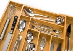 Budu Uitschuifbare Bamboe Bestekbak #47 (47 Cm Diep) - Bestekcassette Hout - Besteklade - 47 X 30,6 - 50 Cm - 6/8 Vakken -Keukengerei Winkel 1200x839 5