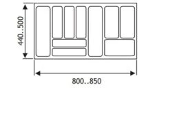 Culinorm Bestekbak - Besteklade - 85 Cm Breed X 50 Cm Diep - Grijs -Keukengerei Winkel 1200x850 9