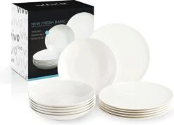 Villeroy & Boch, Vivo 19-5254-7611 Tafelservies Voor Maximaal 6 Personen, 12 Stuks, Premium Porselein, Wit -Keukengerei Winkel 1200x860 2