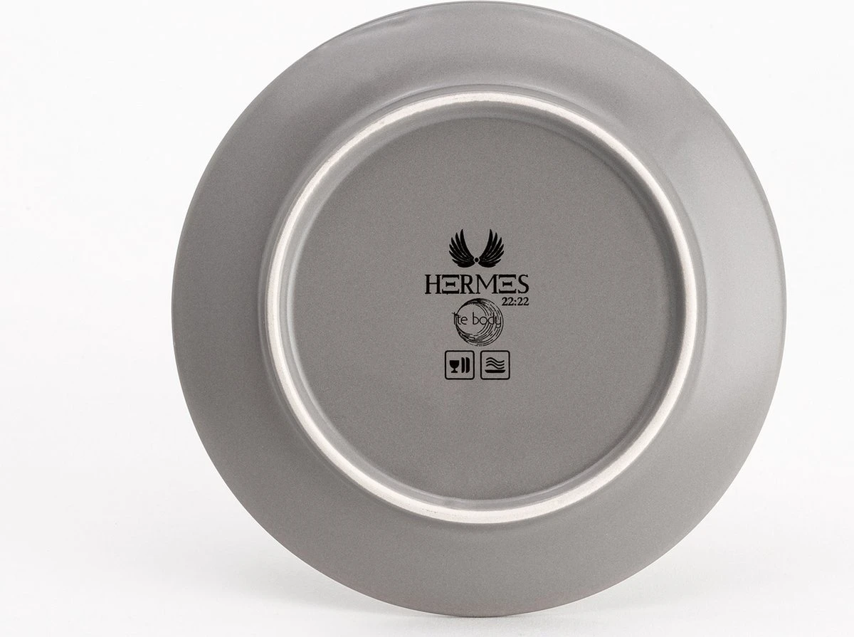 Lite-Body Hermes Pastabord - Set Van 8 Stuks - Ø 21 Cm - Aardewerk - Grijs Mat 3 Lite-Body Hermes Pastabord - Set Van 8 Stuks - Ø 21 Cm - Aardewerk - Grijs Mat - Afbeelding 3
