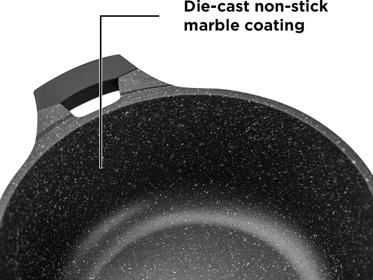 Herenthal Royal HT-CBS1010M - Pannenset - 10 Delig - Marmeren Coating - Met Glazen Deksels - Inductie - Brons Koper 3 Herenthal Royal HT-CBS1010M - Pannenset - 10 Delig - Marmeren Coating - Met Glazen Deksels - Inductie - Brons Koper - Afbeelding 3