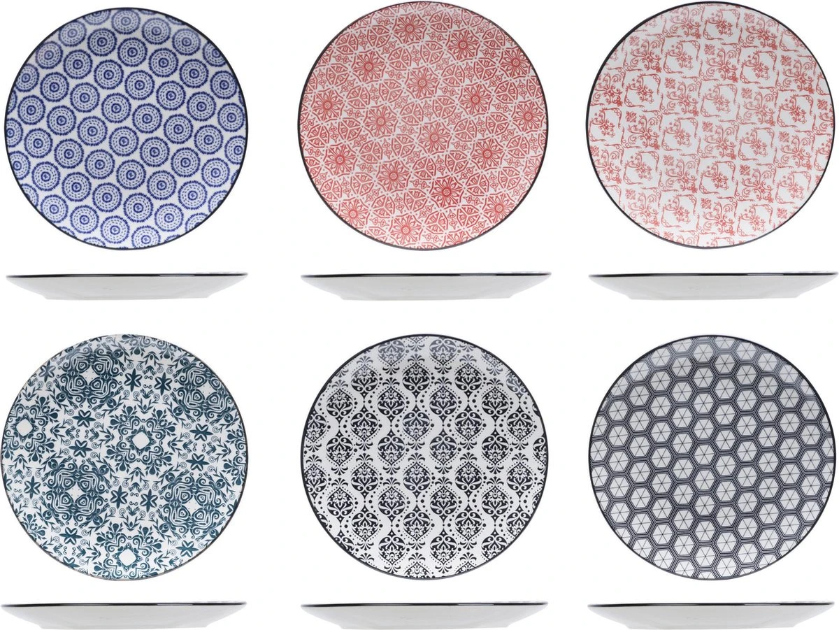 Cosy&Trendy Delirio Ontbijtbord - Ø 19 Cm - Set-6 1 Cosy&Trendy Delirio Ontbijtbord - Ø 19 Cm - Set-6