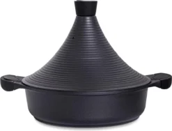 Aluminium Tajine Agadir- Matt Black Geschikt Ook Voor Inductie