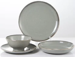 Serviesset 24-delig 6 Personen - Marble Grey -Gold