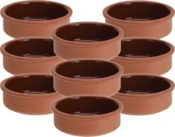 Merkloos 12x Tapas Schaaltjes 500 Ml Terracotta 12 Cm - Keukenbenodigdheden - Kookbenodigdheden - Tafel Dekken - Tapasschaaltjes - Tapas/snacks/hapjes Bereiden En Serveren