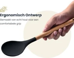 Hescom Siliconen Gesloten Opscheplepel Met Anti-aanbaklaag - Keukengerei Met Ergonomisch Design - Hittebestendige Serveerlepel - Vaatwasservriendelijk -Keukengerei Winkel 1200x946 5