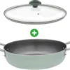 Primecook - Braadpan / Hapjespan Met Deksel - Ø 28 Cm - PFAS-vrij - Inductie - Ecoshield
