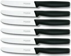 Victorinox Tafelmessen - 6-Delig - Zwart - Recht Heft -Keukengerei Winkel 1200x953 5