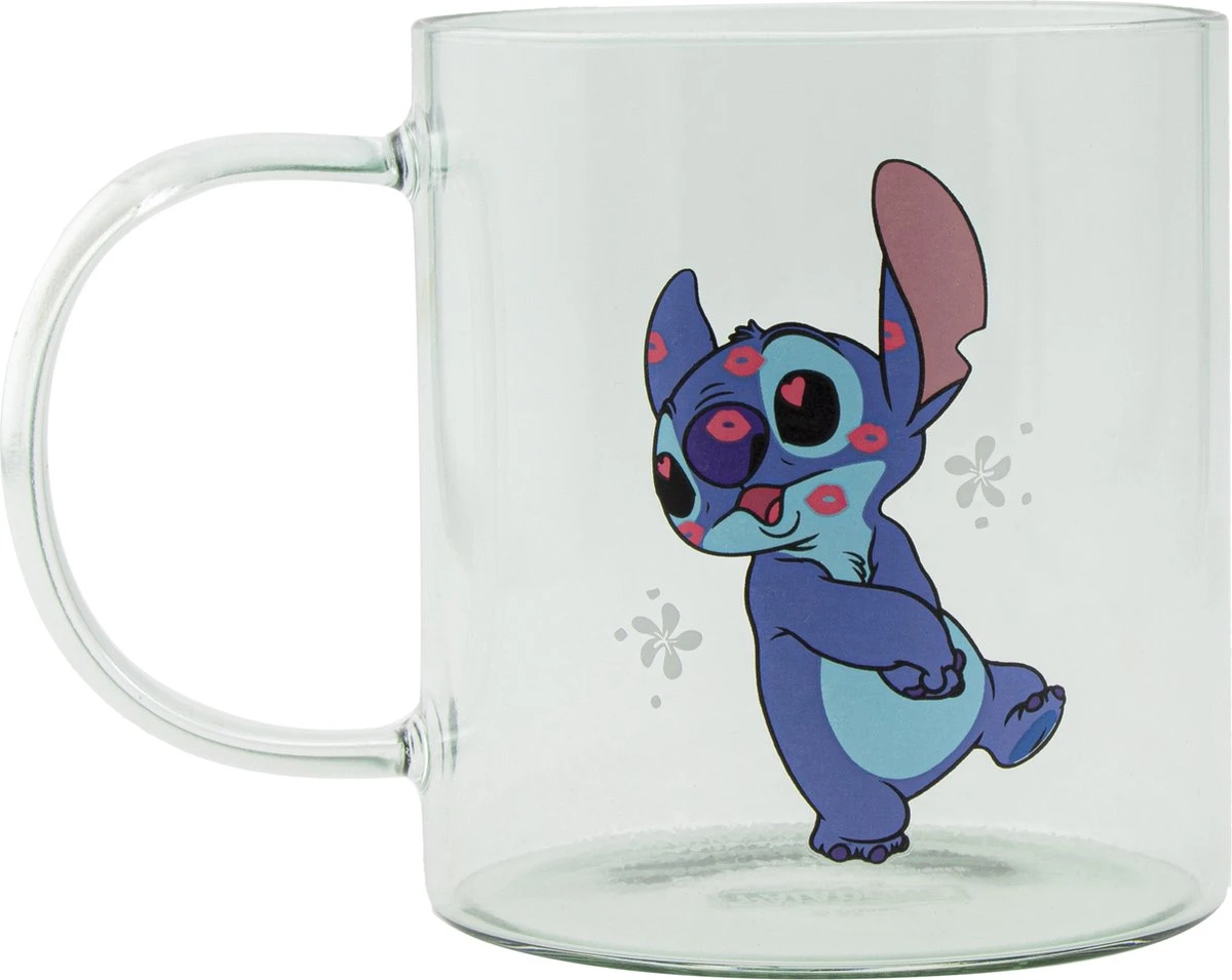 Disney - Stitch - Glazen Theemok - Transparant Met Opdruk - 330ml 3 Disney - Stitch - Glazen Theemok - Transparant Met Opdruk - 330ml - Afbeelding 3