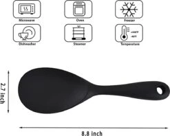 Doodadeals® Siliconen Rijstlepel - Rijst Opscheplepel - Rijstlepel Kunststof - Zwart - 1 Stuk -Keukengerei Winkel 1200x960 12