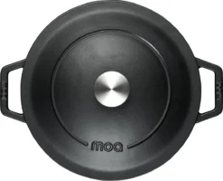 MOA Gietijzeren Braadpan - Inhoud 5,7 Liter - 26CM - Rond - Alle Warmtebronnen - Ook Voor Inductie - Gewicht 5,8 Kg - Zwart - C26B -Keukengerei Winkel 1200x974 2
