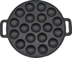 Kicinn Poffertjespan - Poffertjesmaker - Poffertjespan Inductie - Ø 24 Cm - 19 Poffertjes - Inclusief Handvaten