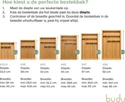 Budu Uitschuifbare Bamboe Bestekbak #47 (47 Cm Diep) - Bestekcassette Hout - Besteklade - 47 X 30,6 - 50 Cm - 6/8 Vakken -Keukengerei Winkel 1200x983 2