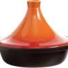 Cosy & Trendy Tajine Zwart / Oranje - Gietijzeren Schaal - Ø25cm - Geschikt Voor Inductie