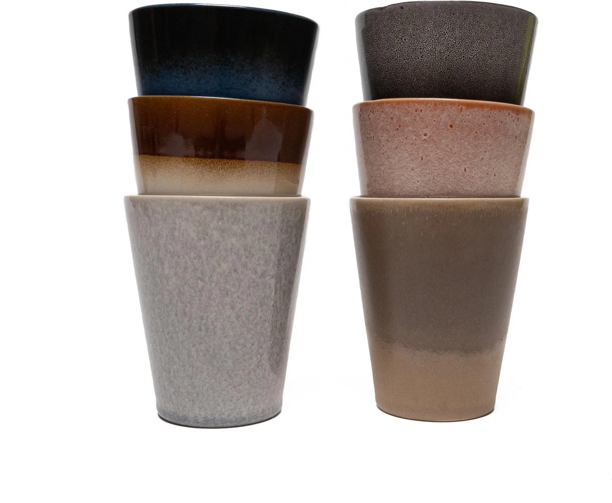 Koffiekopjes - Earth Koffiemok - 310ML - Koffiebeker - Set Van 6 Kopjes - Porselein - Hip En Trendy 1 Koffiekopjes - Earth Koffiemok - 310ML - Koffiebeker - Set Van 6 Kopjes - Porselein - Hip En Trendy