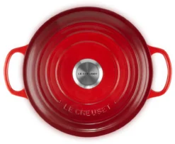 Le Creuset - Gietijzeren - Lage Braadpan - 24cm - Kersenrood -Keukengerei Winkel 1200x988