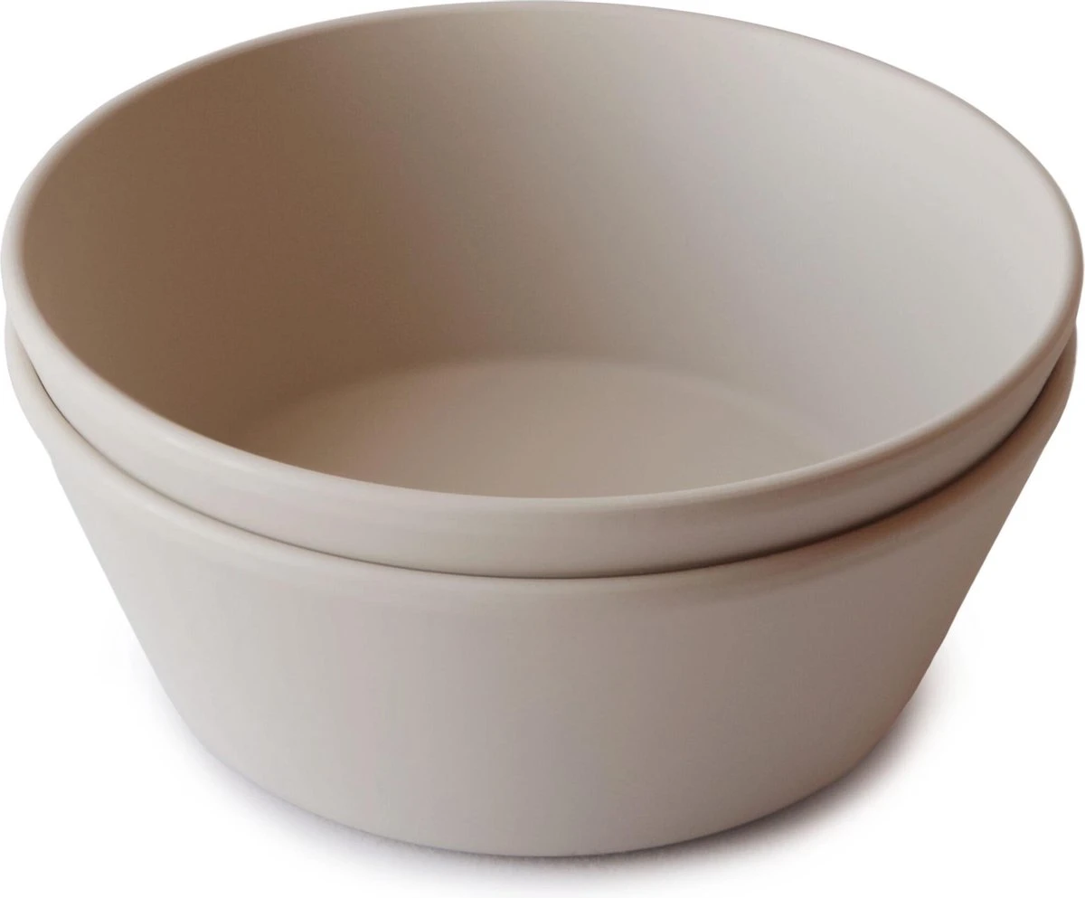 Siliconen Kommen - Mushie - Vanille - Set 2 15 Siliconen Kommen - Mushie - Vanille - Set 2 - Afbeelding 15