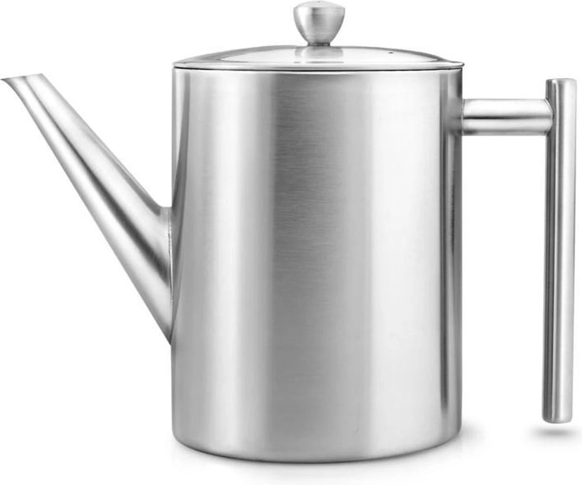 Bredemeijer - Theepot Minuet Cylindre 1,2L Mat Dubbelwandig 1 Bredemeijer - Theepot Minuet Cylindre 1,2L Mat Dubbelwandig