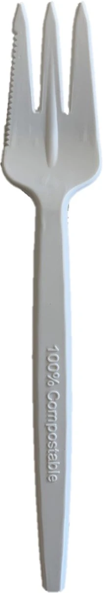 CPLA Bio Snackvork Met Snijrand 13cm WIT 100 Stuks | 100% Composteerbaar. Voor Horeca Friet, Snack, Eten, Partyfeest 3 CPLA Bio Snackvork Met Snijrand 13cm WIT 100 Stuks | 100% Composteerbaar. Voor Horeca Friet, Snack, Eten, Partyfeest - Afbeelding 3