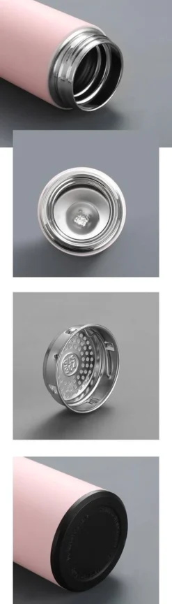 Slimme Thermosfles Met LCD Temperatuur Display - Curver Isolatiefles 500 ML - Rubber Coating - Dubbelwandige Thermosfles - Thermosbeker - Isoleerfles - Thermoskan - Travel Mug - Bidon Drinkfles - Koffiebeker - Drinkflessen - RVS - Smart Thermos -Keukengerei Winkel 343x1200