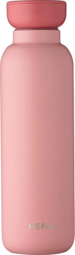 Mepal – Isoleerfles Ellipse 500 Ml – Houdt Je Drankje 12 Uur Warm En 24 Uur Koud – Nordic Pink – Geschikt Voor Bruiswater – Thermosfles – Lekdicht