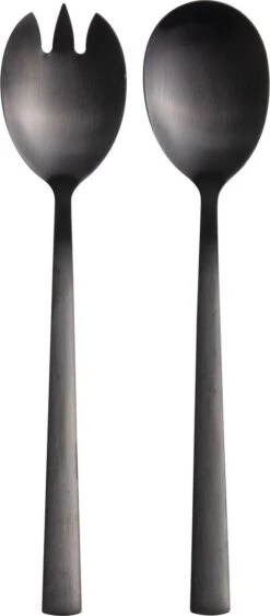 CasaLupo Saladebestek Zwart - 2 Stuks -Keukengerei Winkel 527x1200
