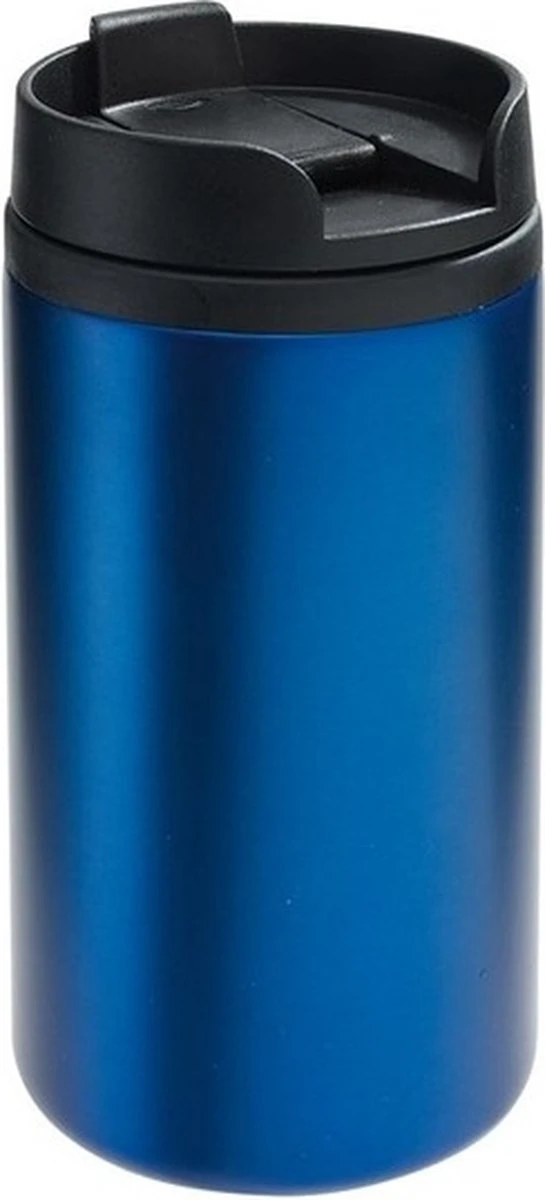 Merkloos Thermosbeker/warmhoudbeker Metallic Blauw 290 Ml - Thermo Koffie/thee Isoleerbekers Dubbelwandig Met Schroefdop 1 Merkloos Thermosbeker/warmhoudbeker Metallic Blauw 290 Ml - Thermo Koffie/thee Isoleerbekers Dubbelwandig Met Schroefdop