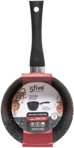 5Five - Steelpan/sauspan - Alle Kookplaten Geschikt - Zwart - D16 Cm -Keukengerei Winkel 604x1200
