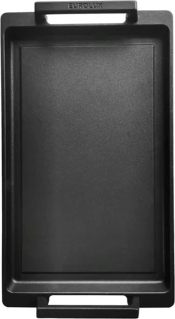 Eurolux Teppanyaki Plaat Met Grepen - 41 X 24 X 2.5 Cm - Zwart - Aluminium - Geschikt Voor Alle Warmtebronnen -Keukengerei Winkel 658x1200