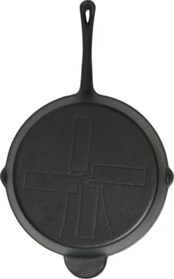 The Windmill Koekenpan Skillet Extra - 31,5 Cm - Gietijzer Zwart -Keukengerei Winkel 749x1200