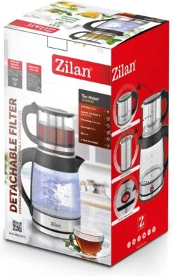 Zilan - 2 In 1 Theemaker En Waterkoker - Turkse Theepot Met Warmhoudfunctie - Caydanlik -Keukengerei Winkel 756x1200