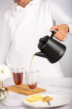 VDN RVS Theepot Dubbelwandig Met Filter - Zwarte Theekan 1 Liter - 902 -Keukengerei Winkel 800x1200 48