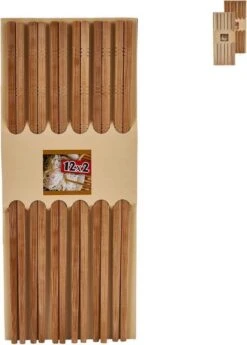 Merkloos 12 Paar Chopsticks - Bamboe - Sushi Eetstokjes - Lengte 24 Cm -Keukengerei Winkel 859x1200 2