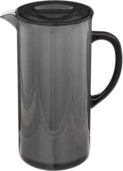 Sapkan/schenkkan Karaf Met Deksel 1950 Ml Zwart - Formaat: 18 X 10,5 X 25 Cm - Materiaal: Kunststof