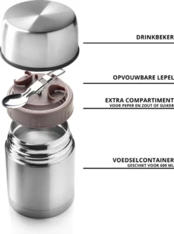 MacGyver Voedselcontainer 600ML - Thermoskan Rvs - Onbreekbaar - 16cm -Keukengerei Winkel 894x1200 1