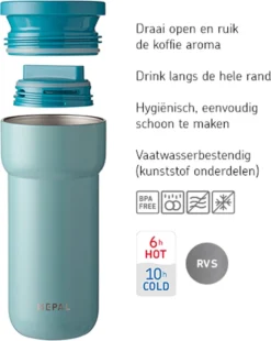 Mepal Isoleerbeker Ellipse 375 Ml – Houdt Je Drankje 4 Uur Warm En 8 Uur Koud – Natural Brushed – Koffiebeker To Go – Lekdicht – Thermosbeker -Keukengerei Winkel 955x1200 1