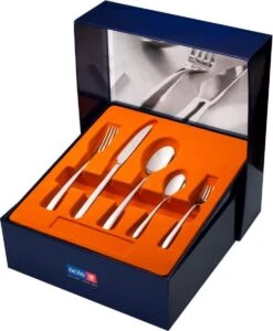 Sola Bestekset Donau - Modern - 12 Persoons - 64 Delig - Zilverwit Edelstaal 18/10 - RVS - Zilver -Keukengerei Winkel 987x1200 2