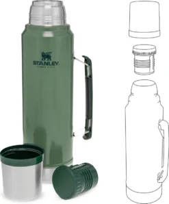 Stanley The Legendary Classic Bottle 1,00L - Thermosfles - Hammertone Green -Keukengerei Winkel 996x1200